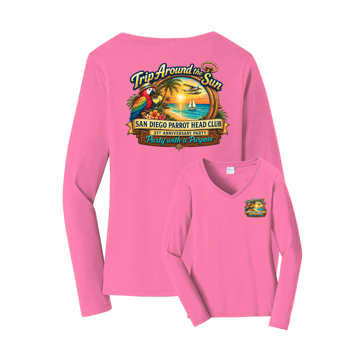 31st Long Sleeve Ladies V-neck